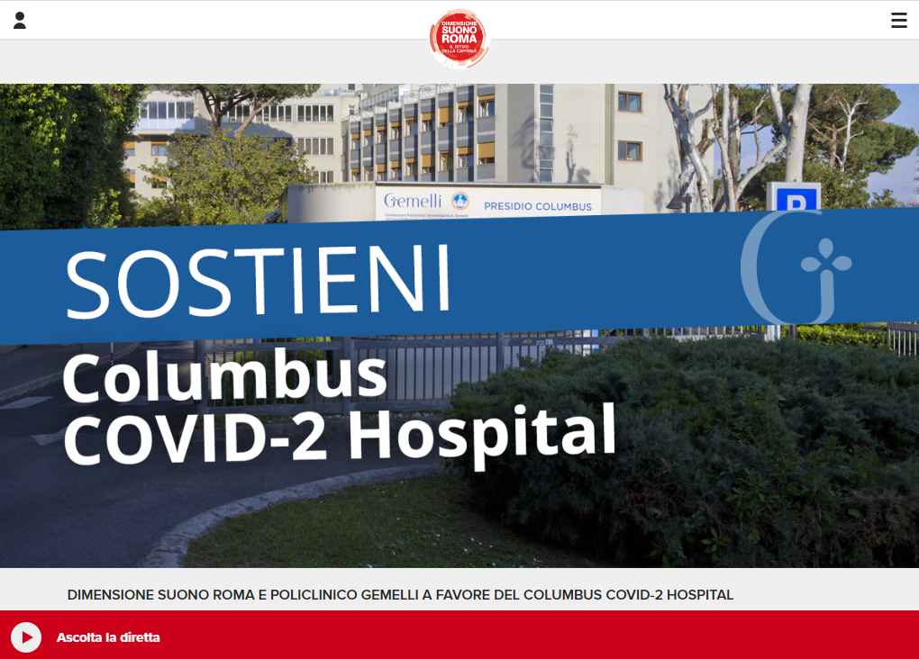 Columbus covid-2 hospital, Italy, Rome