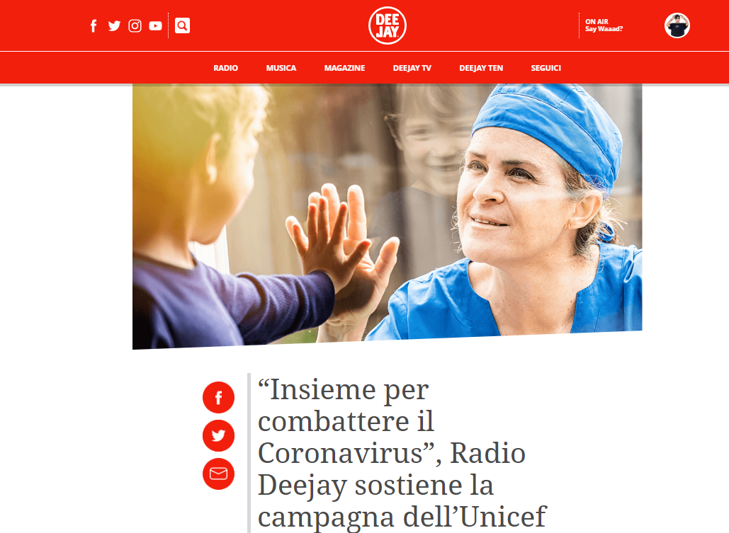 Radio Deejay and Radio Capital, Italy fighting Coronavirus together