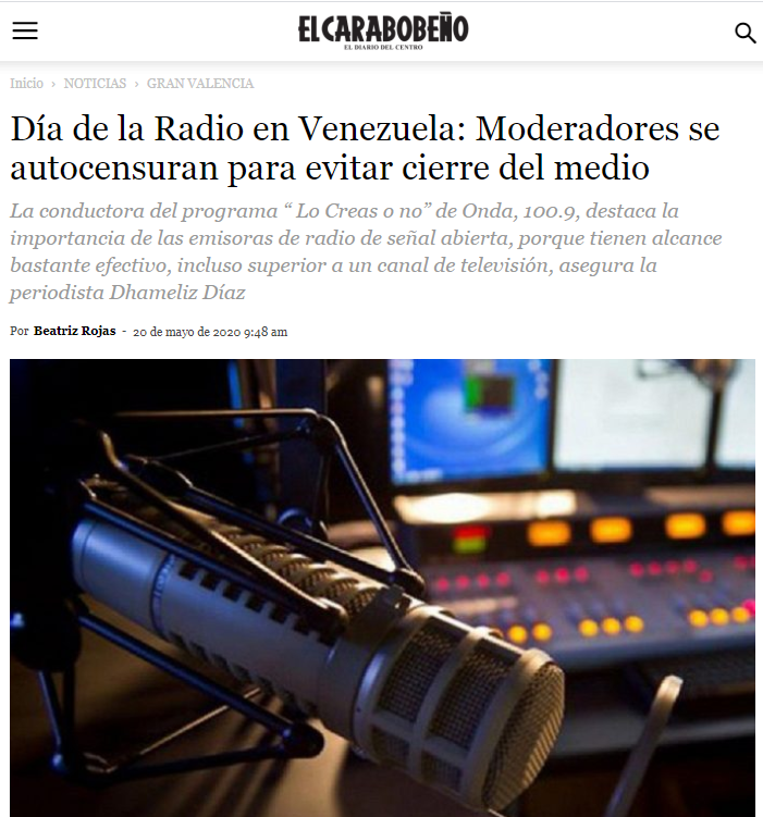 Día de la radio en venezuela: radio day in venezuela existing since 1926