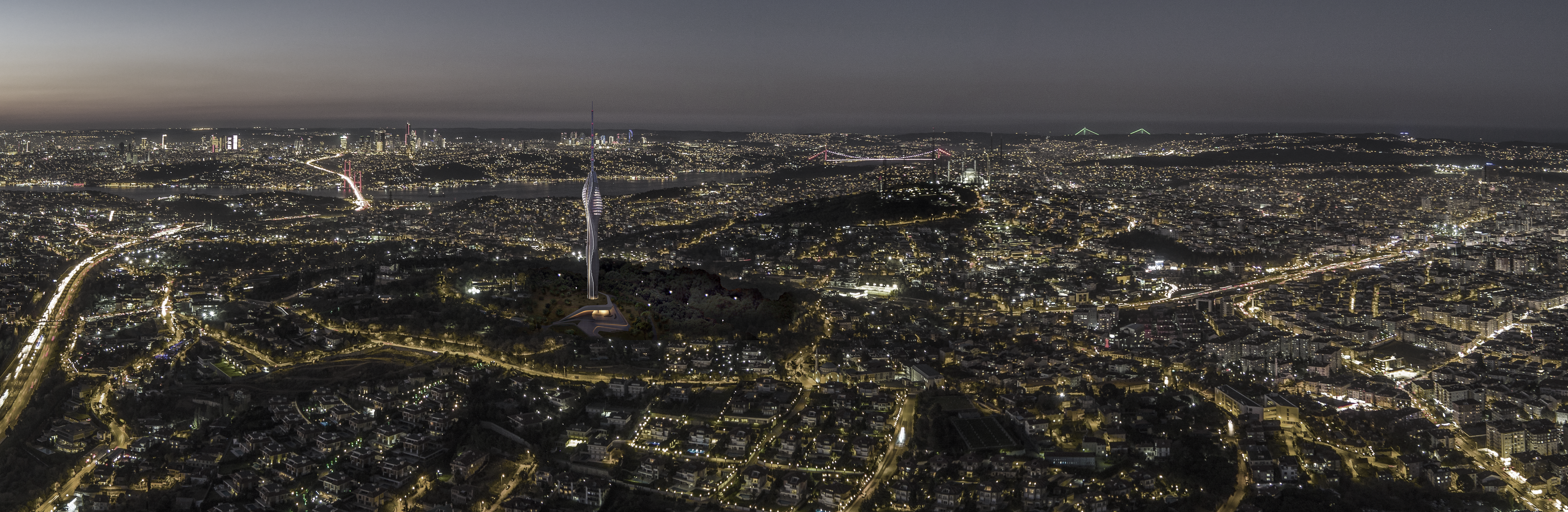 A breathtaking view of the city you'll be able to see at night
