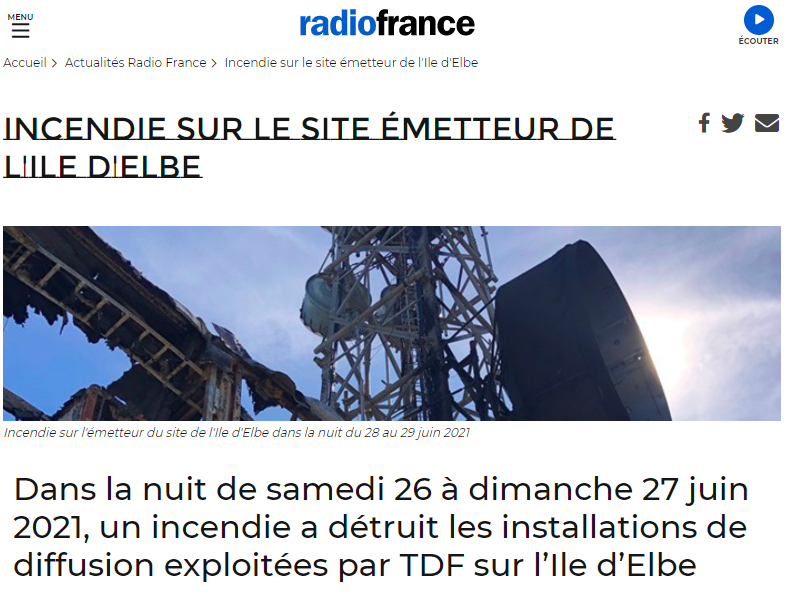Public radio blackout on the east coast of Corsica